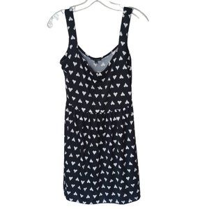 BeBop Black And White Dress With Hearts Size Large